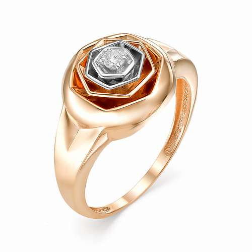 Купить кольцо из комбинированного золота с бриллиантами арт. 002500 по цене 48650 руб. в LoveDiamonds