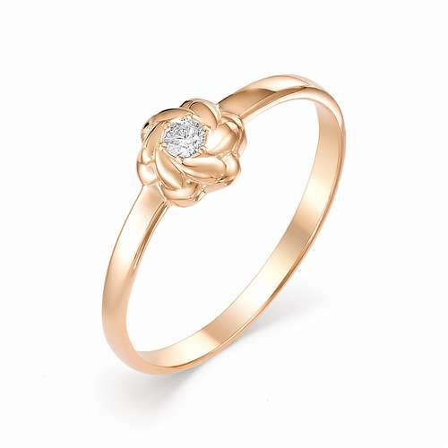 Купить кольцо из красного золота с бриллиантами арт. 002499 по цене 15060 руб. в LoveDiamonds