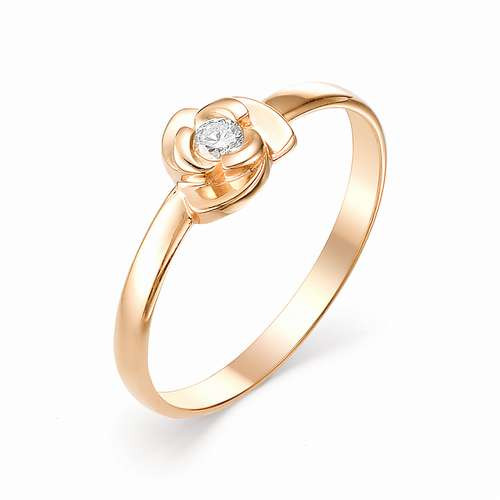 Купить кольцо из красного золота с бриллиантами арт. 002498 по цене 16770 руб. в LoveDiamonds