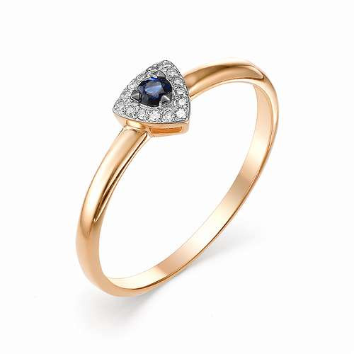 Купить кольцо из красного золота с сапфирами арт. 002497 по цене 11497 руб. в LoveDiamonds