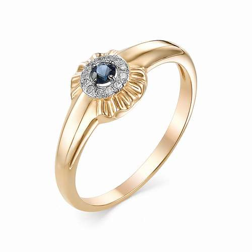 Купить кольцо из красного золота с сапфирами арт. 002485 по цене 13090 руб. в LoveDiamonds