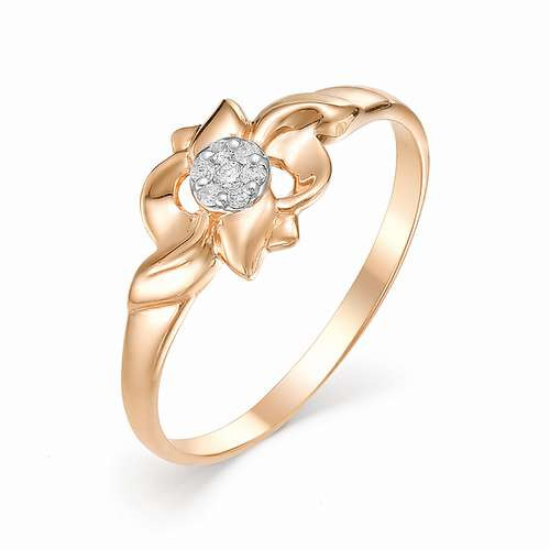 Купить кольцо из красного золота с бриллиантами арт. 002480 по цене 15860 руб. в LoveDiamonds