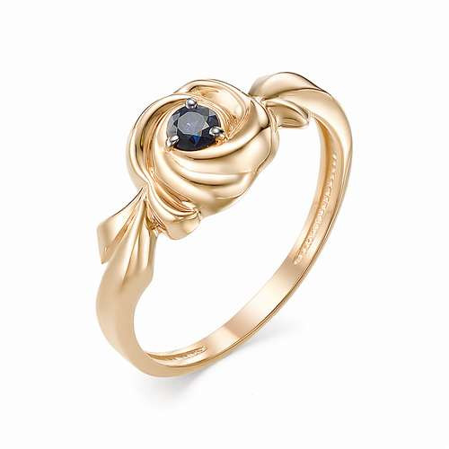 Купить кольцо из красного золота с сапфирами арт. 002477 по цене 18030 руб. в LoveDiamonds
