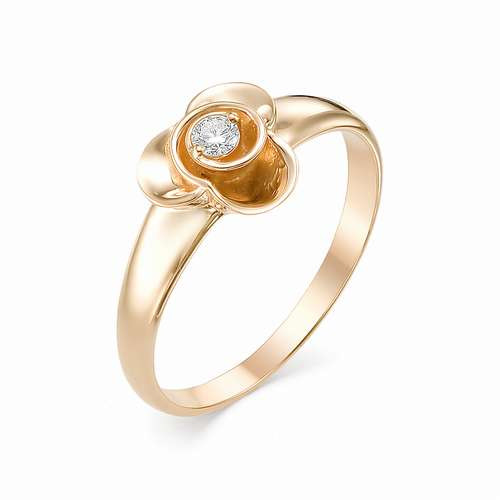 Купить кольцо из красного золота с бриллиантами арт. 002464 по цене 23270 руб. в LoveDiamonds