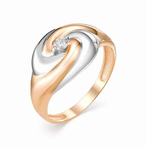 Купить кольцо из комбинированного золота с бриллиантами арт. 002461 по цене 33440 руб. в LoveDiamonds