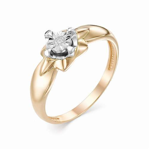 Купить кольцо из комбинированного золота с бриллиантами арт. 002441 по цене 22700 руб. в LoveDiamonds