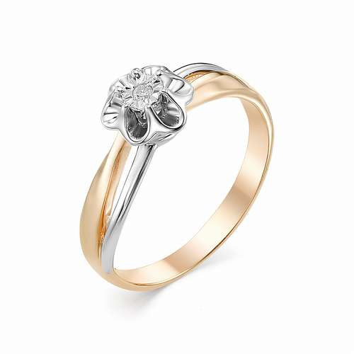 Купить кольцо из комбинированного золота с бриллиантами арт. 002438 по цене 21490 руб. в LoveDiamonds