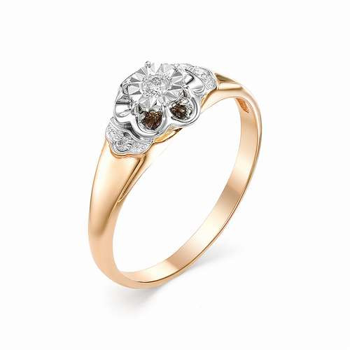 Купить кольцо из комбинированного золота с бриллиантами арт. 002436 по цене 25800 руб. в LoveDiamonds