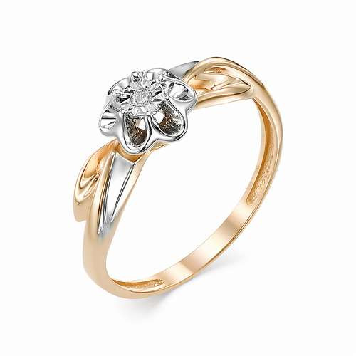 Купить кольцо из комбинированного золота с бриллиантами арт. 002435 по цене 21060 руб. в LoveDiamonds