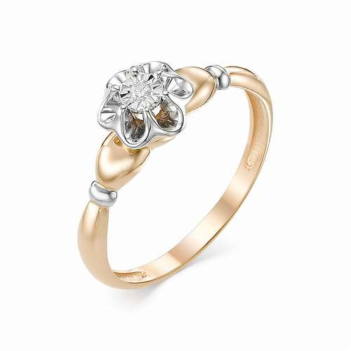 Купить кольцо из красного золота с бриллиантами арт. 002434 по цене 11207 руб. в LoveDiamonds