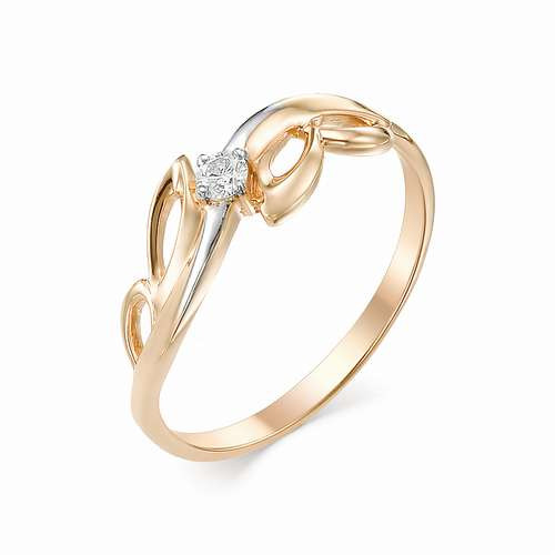 Купить кольцо из комбинированного золота с бриллиантами арт. 002420 по цене 19670 руб. в LoveDiamonds