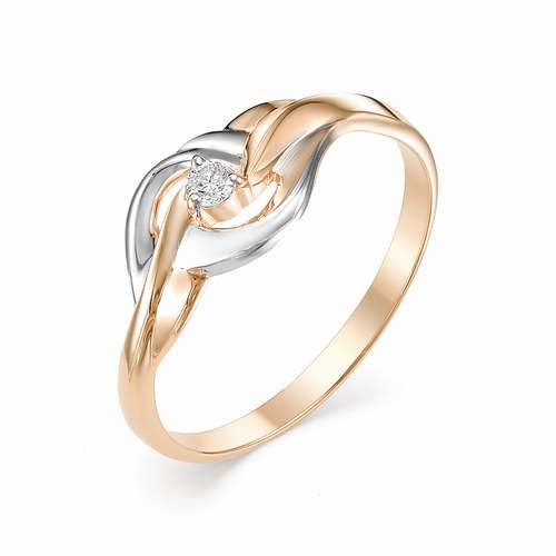 Купить кольцо из комбинированного золота с бриллиантами арт. 002419 по цене 20270 руб. в LoveDiamonds