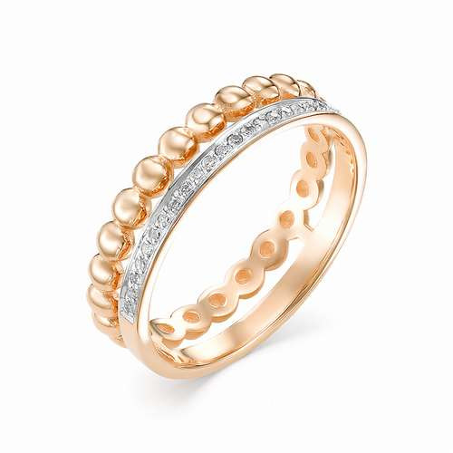 Купить кольцо из красного золота с бриллиантами арт. 002415 по цене 28580 руб. в LoveDiamonds