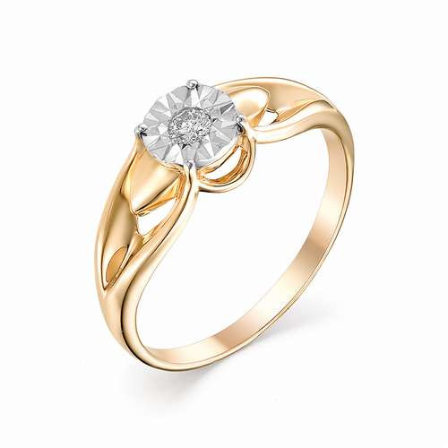 Купить кольцо из красного золота с бриллиантами арт. 002381 по цене 27400 руб. в LoveDiamonds