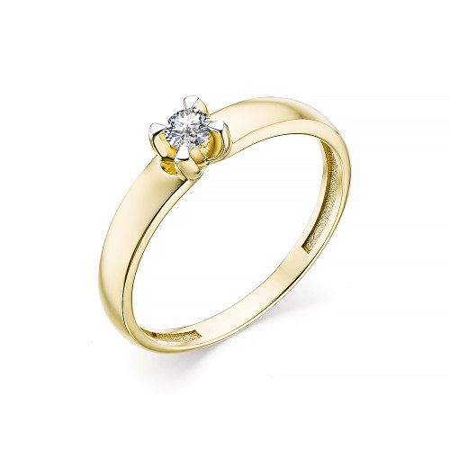 Купить кольцо из желтого золота с бриллиантами арт. 007572 по цене 21282 руб. в LoveDiamonds
