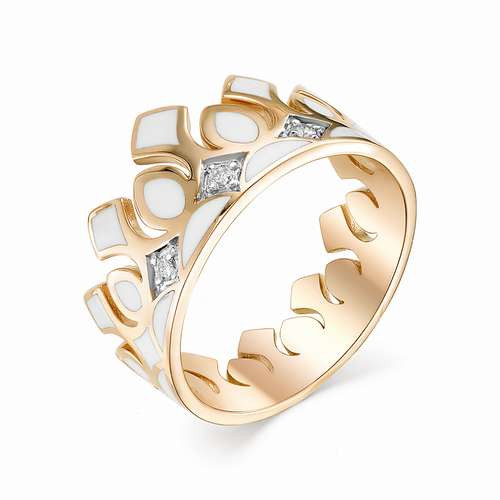 Купить кольцо из красного золота с эмалью арт. 002372 по цене 0 руб. в LoveDiamonds