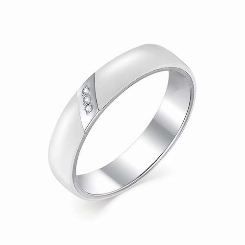 Купить кольцо из белого золота с эмалью арт. 002370 по цене 16260 руб. в LoveDiamonds