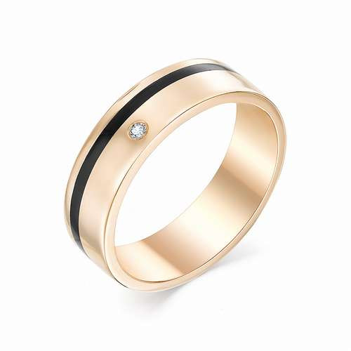 Купить кольцо из красного золота с эмалью арт. 002368 по цене 24480 руб. в LoveDiamonds