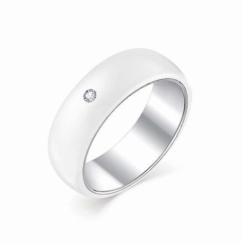 Купить кольцо из белого золота с эмалью арт. 002365 по цене 17963 руб. в LoveDiamonds