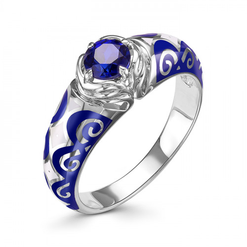 Купить кольцо из белого золота с сапфирами арт. 006206 по цене 32820 руб. в LoveDiamonds