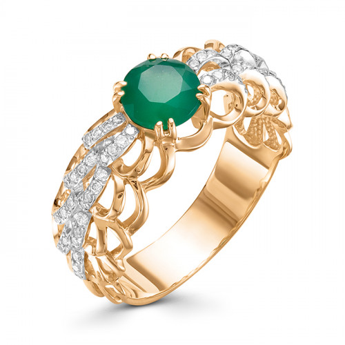 Купить кольцо из красного золота с агатами арт. 006209 по цене 62220 руб. в LoveDiamonds