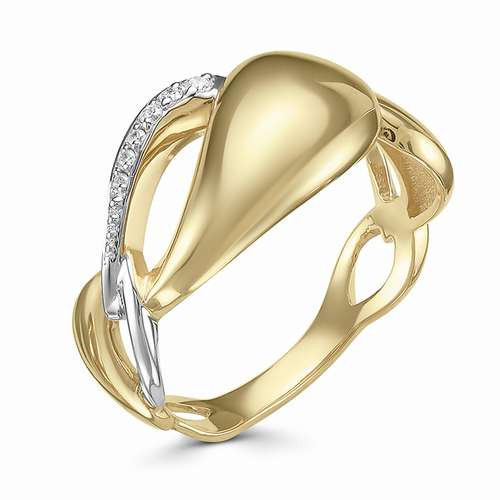 Купить кольцо из комбинированного золота с бриллиантами арт. 006213 по цене 31520 руб. в LoveDiamonds
