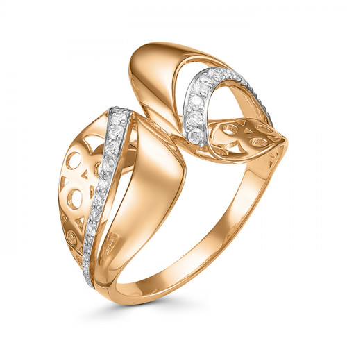Купить кольцо из красного золота с бриллиантами арт. 006220 по цене 52900 руб. в LoveDiamonds