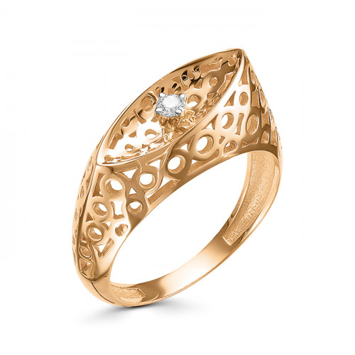 Купить кольцо из красного золота с бриллиантами арт. 006221 по цене 31250 руб. в LoveDiamonds