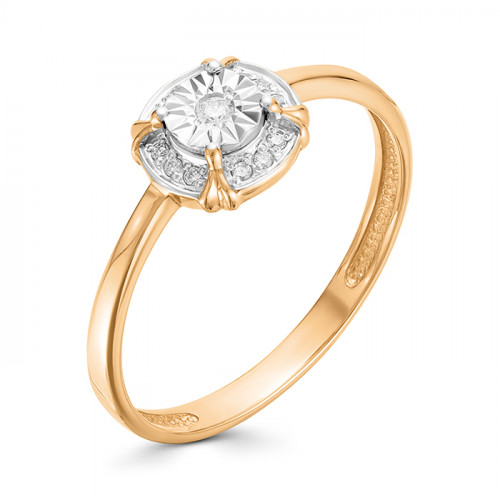 Купить кольцо из комбинированного золота с бриллиантами арт. 006229 по цене 20100 руб. в LoveDiamonds