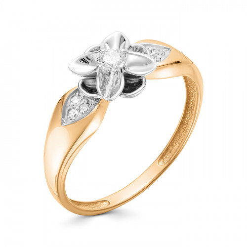 Купить кольцо из комбинированного золота с бриллиантами арт. 006231 по цене 31070 руб. в LoveDiamonds