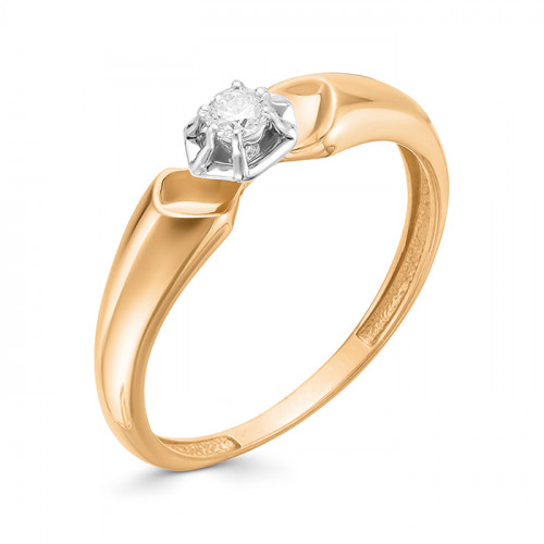 Купить кольцо из комбинированного золота с бриллиантами арт. 006233 по цене 16125 руб. в LoveDiamonds