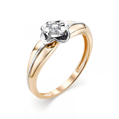 Купить кольцо из комбинированного золота с бриллиантами арт. 006746 по цене 32150 руб. в LoveDiamonds