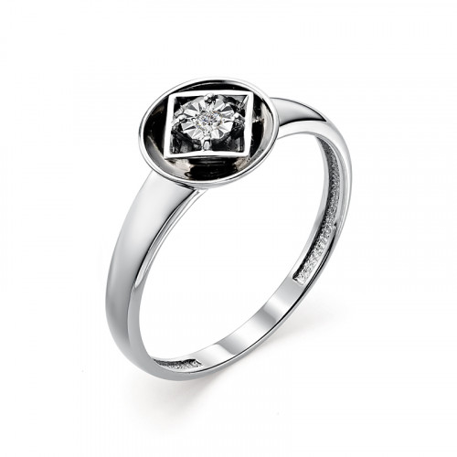 Купить кольцо из белого золота с бриллиантами арт. 006748 по цене 17070 руб. в LoveDiamonds