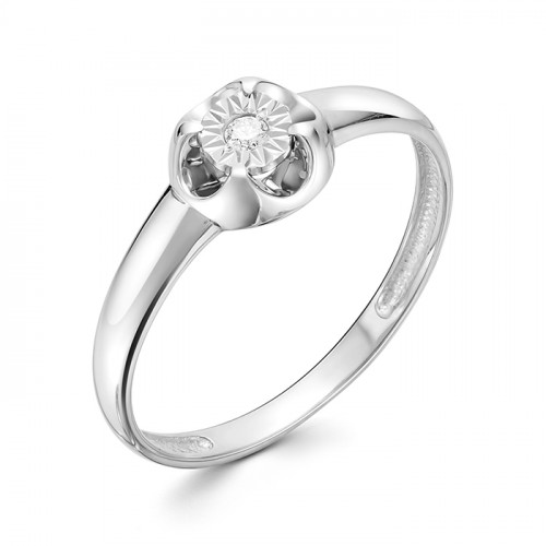 Купить кольцо из белого золота с бриллиантами арт. 006239 по цене 9088 руб. в LoveDiamonds