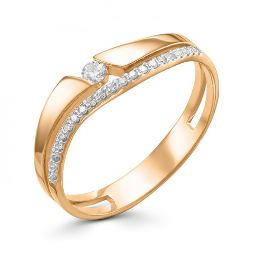 Купить кольцо из красного золота с бриллиантами арт. 006249 по цене 17625 руб. в LoveDiamonds