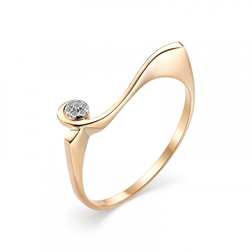 Купить кольцо из красного золота с бриллиантами арт. 006872 по цене 8394 руб. в LoveDiamonds
