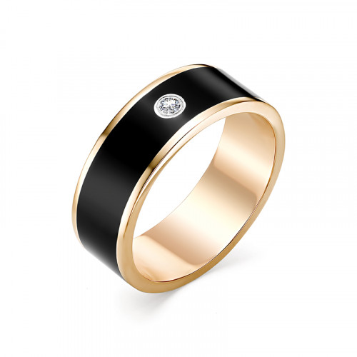 Купить кольцо из красного золота с эмалью арт. 006255 по цене 0 руб. в LoveDiamonds