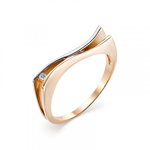 Купить кольцо из красного золота с бриллиантами арт. 006874 по цене 14975 руб. в LoveDiamonds