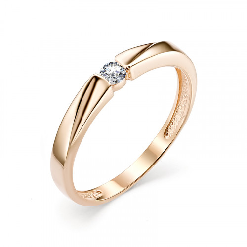 Купить кольцо из красного золота с бриллиантами арт. 006881 по цене 15338 руб. в LoveDiamonds