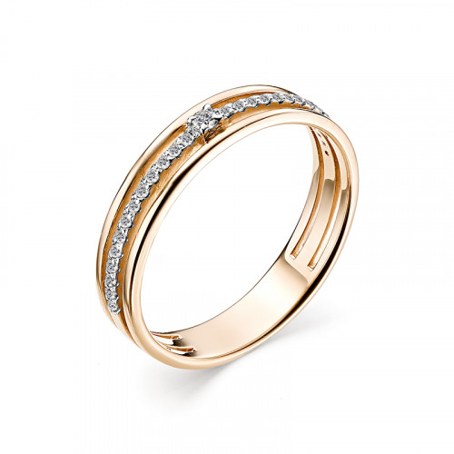 Купить кольцо из красного золота с бриллиантами арт. 006885 по цене 17713 руб. в LoveDiamonds