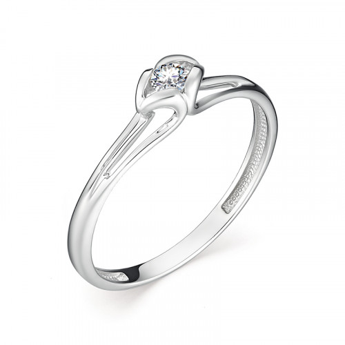 Купить кольцо из белого золота с бриллиантами арт. 007595 по цене 13950 руб. в LoveDiamonds