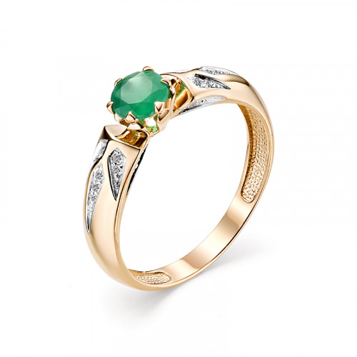 Купить кольцо из красного золота с агатами арт. 006898 по цене 23340 руб. в LoveDiamonds