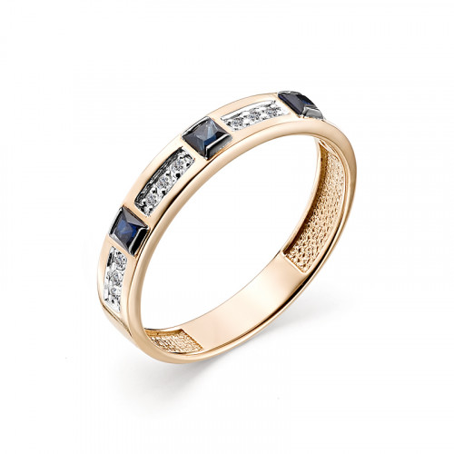 Купить кольцо из красного золота с сапфирами арт. 006907 по цене 0 руб. в LoveDiamonds