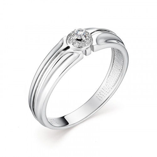 Купить кольцо из белого золота с бриллиантами арт. 007625 по цене 16257 руб. в LoveDiamonds