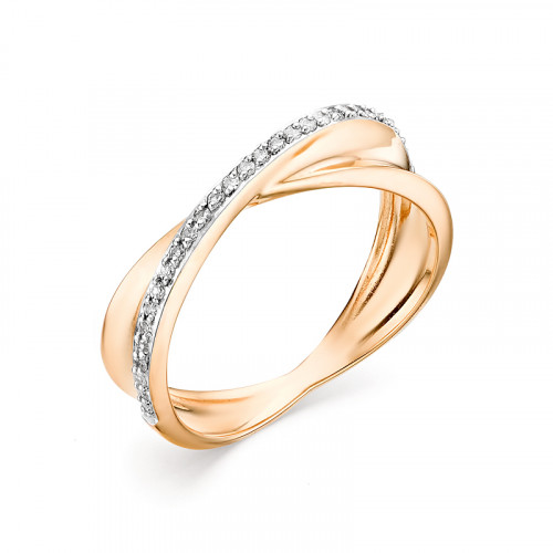 Купить кольцо из красного золота с бриллиантами арт. 007629 по цене 18300 руб. в LoveDiamonds