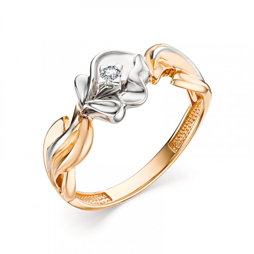 Купить кольцо из красного золота с бриллиантами арт. 007639 по цене 18638 руб. в LoveDiamonds
