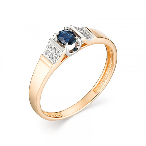 Купить кольцо из красного золота с сапфирами арт. 007656 по цене 20810 руб. в LoveDiamonds
