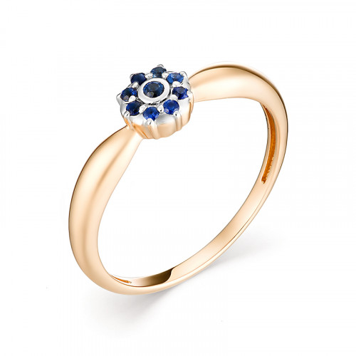Купить кольцо из красного золота с сапфирами арт. 007682 по цене 15780 руб. в LoveDiamonds