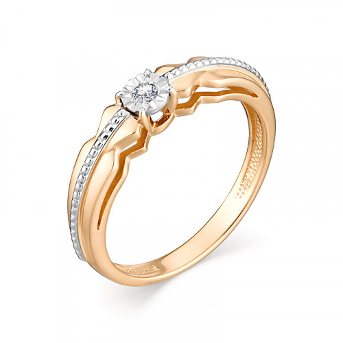 Купить кольцо из красного золота с бриллиантами арт. 007703 по цене 0 руб. в LoveDiamonds