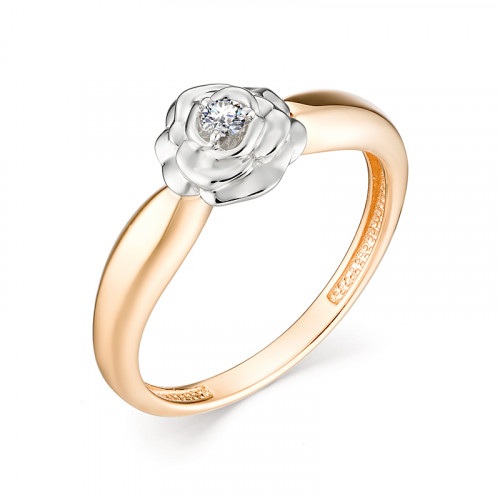 Купить кольцо из красного золота с бриллиантами арт. 007713 по цене 0 руб. в LoveDiamonds